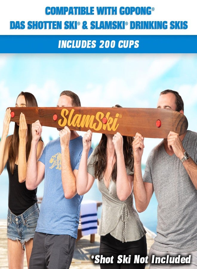 GoBig 200 Pack 2 oz Plastic Shot Cups - Mini 2oz Party Cups, Red - Image 5